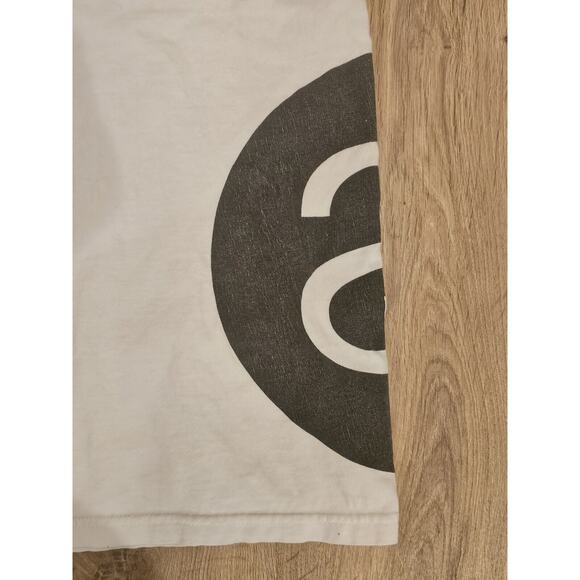 Vintage 00s Stussy AOP Big Logo Hype tee Skate OG rare Tokyo NYC Medium White - Picture 4 of 10